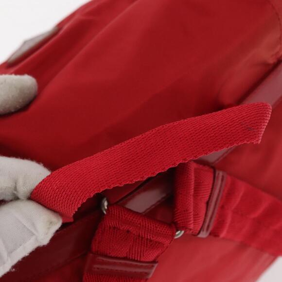 PRADA Backpack Nylon Red Silver Auth ar13819 main image 15